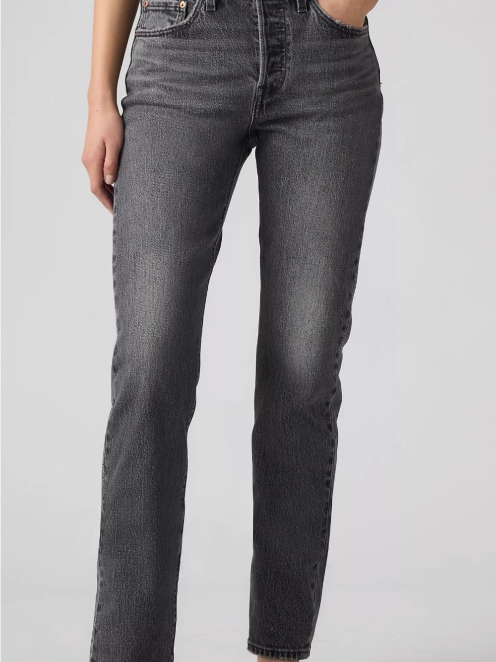 Levi's Women's 501’s Straight Leg Jeans in Charcoal